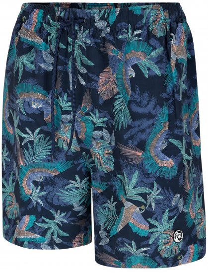 Espionage SW100 Bird Print Swimshorts Blue - Μαγιό - Μαγιό ανδρικά μεγάλα μεγέθη
