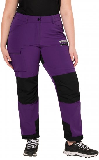 Ulla Popken HYPRAR Multifunctional Durable Inset Trekking Pants Plum - Τζιν & Παντελόνια για Γυναίκες σε Μεγάλες Μεγέθη – Plus Size - 