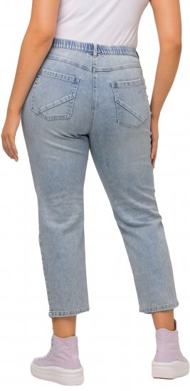 Ulla Popken Stonewashed Distressed Boyfriend Jeans Light Blue - Τζιν & Παντελόνια για Γυναίκες σε Μεγάλες Μεγέθη – Plus Size - 