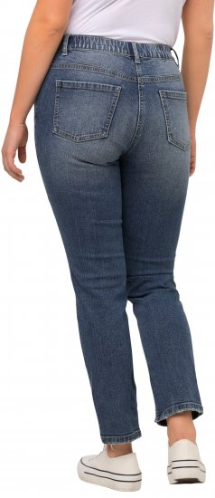Ulla Popken Distressed Stretch Fit Sarah Jeans Blue Denim - Τζιν & Παντελόνια για Γυναίκες σε Μεγάλες Μεγέθη – Plus Size - 