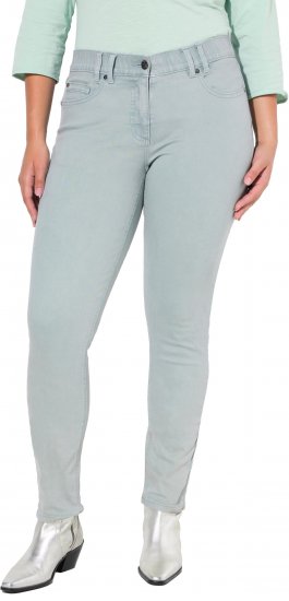 Ulla Popken Slim Leg Light Wash Jeans Light Moss Light Moss Green - Τζιν & Παντελόνια για Γυναίκες σε Μεγάλες Μεγέθη – Plus Size - 