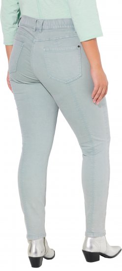 Ulla Popken Slim Leg Light Wash Jeans Light Moss Light Moss Green - Τζιν & Παντελόνια για Γυναίκες σε Μεγάλες Μεγέθη – Plus Size - 