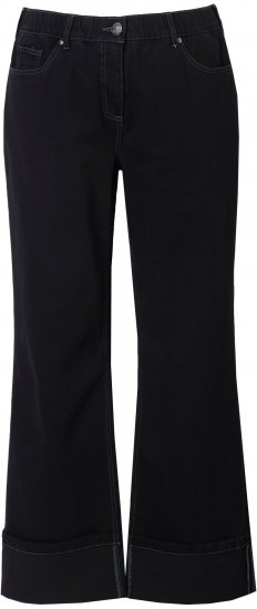 Ulla Popken Flared Leg Jeans Black - Τζιν & Παντελόνια για Γυναίκες σε Μεγάλες Μεγέθη – Plus Size - 