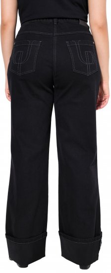 Ulla Popken Flared Leg Jeans Black - Τζιν & Παντελόνια για Γυναίκες σε Μεγάλες Μεγέθη – Plus Size - 
