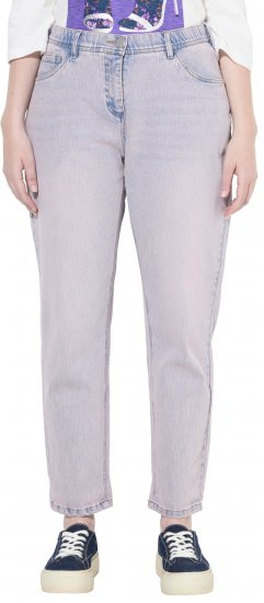 Ulla Popken Dyed Stretch Fit Boyfriend Jeans Light Light Blue Denim - Τζιν & Παντελόνια για Γυναίκες σε Μεγάλες Μεγέθη – Plus Size - 