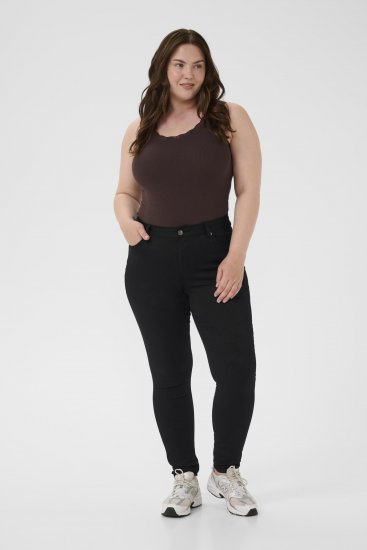 Kaffe Curve Lena Slim Jeans Black Deep - Τζιν - 