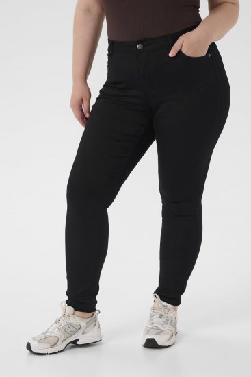 Kaffe Curve Lena Slim Jeans Black Deep - Τζιν - 