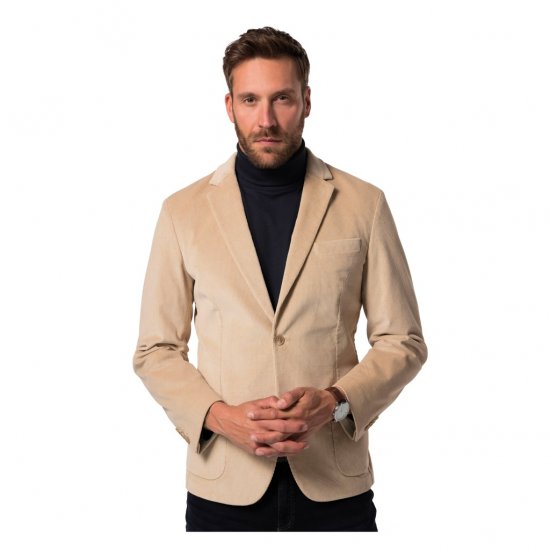 JP1880 Suit Jacket Corduroy Business Sand - Κουστούμια - κοστουμια ανδρικά μεγάλα μεγέθη