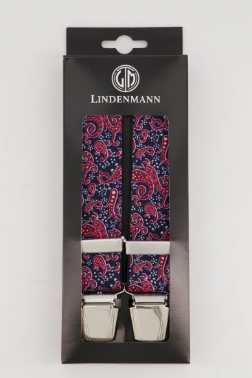 JP1880 Suspenders with Adjustable Length Burgundy Red - Αξεσουάρ - 