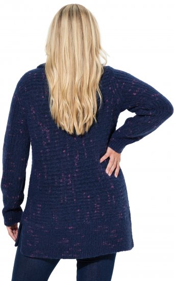 Ulla Popken Space Yarn Oversized Turtleneck Sweater Blue - φούτερ/Φούτερ με κουκούλα - 