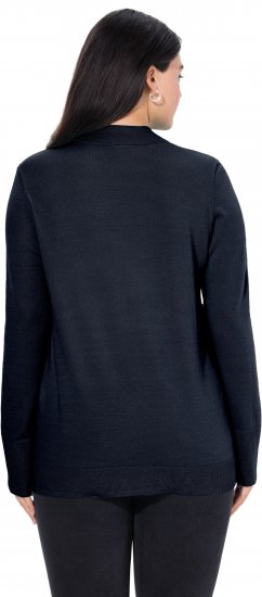 Ulla Popken Long Sleeves Mock Turtleneck Sweater Navy - φούτερ/Φούτερ με κουκούλα - 