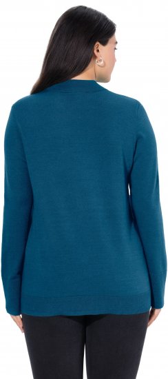Ulla Popken Long Sleeves Mock Turtleneck Sweater Emerald Green - φούτερ/Φούτερ με κουκούλα - 
