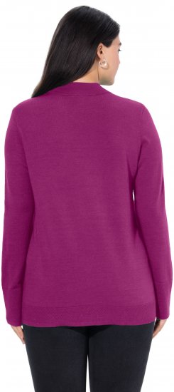 Ulla Popken Long Sleeves Mock Turtleneck Sweater Berry - φούτερ/Φούτερ με κουκούλα - 