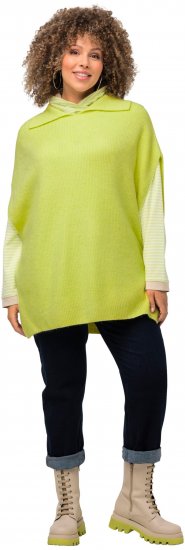 Ulla Popken Oversized Knit Sweater Vest Lime Green - φούτερ/Φούτερ με κουκούλα - 