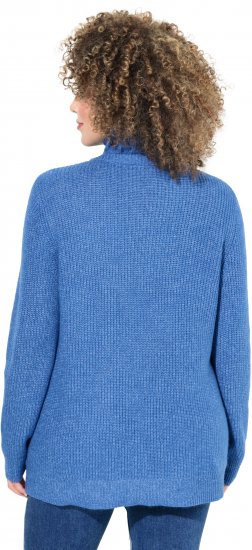 Ulla Popken Cable Knit Long Sleeve Turtleneck Sweater Teal Blue - φούτερ/Φούτερ με κουκούλα - 