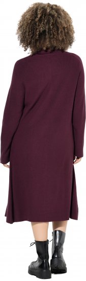 Ulla Popken Long Turtleneck Duster Sweater Plum - φούτερ/Φούτερ με κουκούλα - 