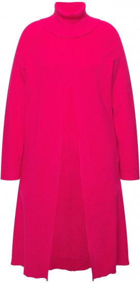 Ulla Popken Long Turtleneck Duster Sweater Red Pink - φούτερ/Φούτερ με κουκούλα - 