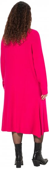 Ulla Popken Long Turtleneck Duster Sweater Red Pink - φούτερ/Φούτερ με κουκούλα - 