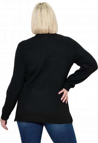 Ulla Popken Whimsical Holiday Sweater Black - φούτερ/Φούτερ με κουκούλα - 