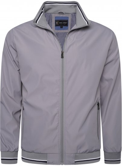 Kam jeans 444 Premium Harrington Jacket Silver - Μπουφάν - Aνδρικά μπουφαν μεγάλα μεγέθη