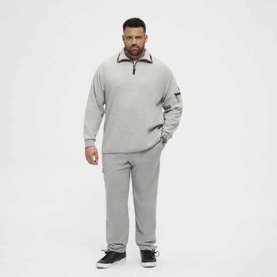 North Latitude Ottoman Sweatpants Mid Grey - Αθλητικές φόρμες/σορτσάκια - Αθλητικές Φόρμες ανδρικεσ μεγάλα μεγέθη