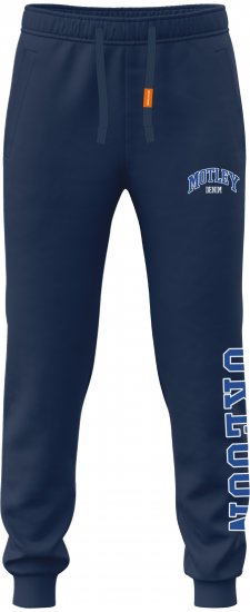Motley Denim Munich Sweatpants Navy - Αθλητικές φόρμες/σορτσάκια - Αθλητικές Φόρμες ανδρικεσ μεγάλα μεγέθη