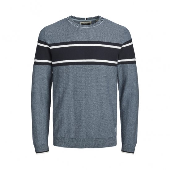 Jack & Jones Logan Spring Knitted Pullover Turquoise - φούτερ/Φούτερ με κουκούλα - φούτερ/Φούτερ με κουκούλα ανδρικά μεγάλα μεγέθη 