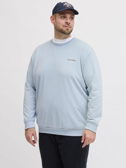 Jack & Jones Brandon Sweatshirt Blue - φούτερ/Φούτερ με κουκούλα - φούτερ/Φούτερ με κουκούλα ανδρικά μεγάλα μεγέθη 