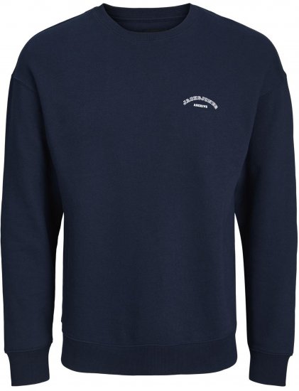 Jack & Jones College Logo Sweatshirt Navy - φούτερ/Φούτερ με κουκούλα - φούτερ/Φούτερ με κουκούλα ανδρικά μεγάλα μεγέθη 