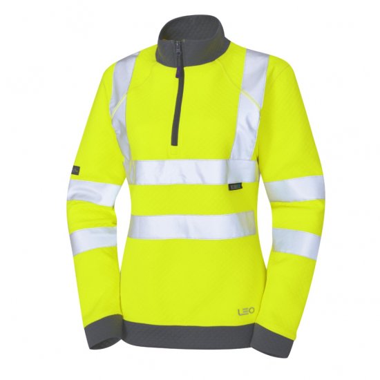 Leo Elberry EcoViz Women's 1/4 Zip Sweatshirt Yellow - Ρούχα εργασίας - 