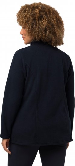 Ulla Popken Modular Fleece Zip Front Jacket Navy - φούτερ/Φούτερ με κουκούλα - 