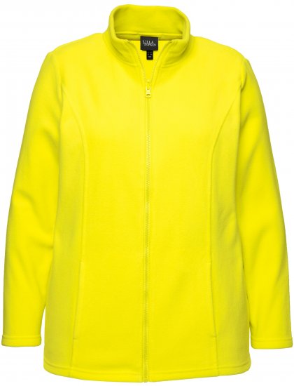 Ulla Popken Modular Fleece Zip Front Jacket Lime - φούτερ/Φούτερ με κουκούλα - 