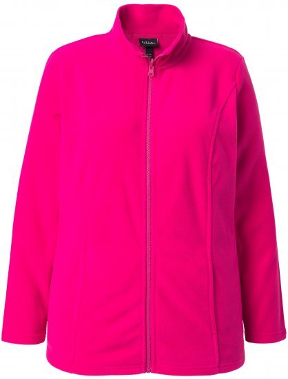 Ulla Popken Modular Fleece Zip Front Jacket Light Heather - φούτερ/Φούτερ με κουκούλα - 