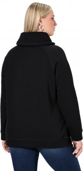 Ulla Popken Rhinestone Snowflake Turtleneck Sweatshirt Black - φούτερ/Φούτερ με κουκούλα - 