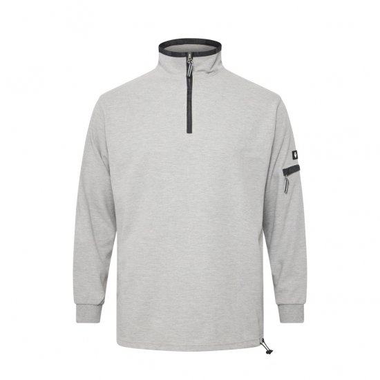 North Latitude Ottoman Sweatshirt Mid Grey - φούτερ/Φούτερ με κουκούλα - φούτερ/Φούτερ με κουκούλα ανδρικά μεγάλα μεγέθη 