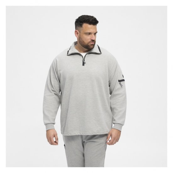 North Latitude Ottoman Sweatshirt Mid Grey - φούτερ/Φούτερ με κουκούλα - φούτερ/Φούτερ με κουκούλα ανδρικά μεγάλα μεγέθη 