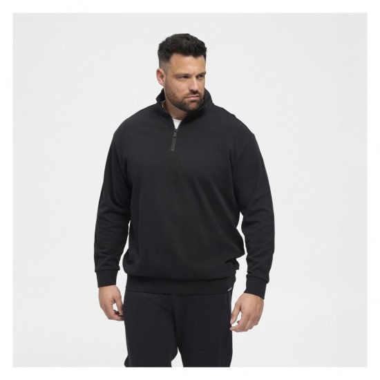 North Latitude Denim Half-Zip Sweatshirt Black - φούτερ/Φούτερ με κουκούλα - φούτερ/Φούτερ με κουκούλα ανδρικά μεγάλα μεγέθη 