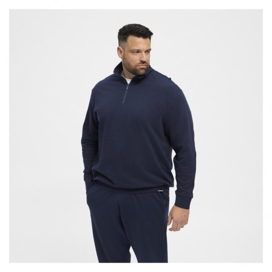 North Latitude Half-Zip Sweatshirt Navy Blue - φούτερ/Φούτερ με κουκούλα - φούτερ/Φούτερ με κουκούλα ανδρικά μεγάλα μεγέθη 
