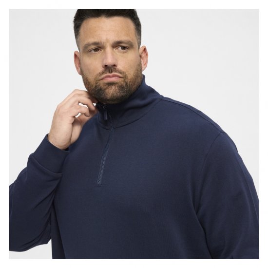 North Latitude Half-Zip Sweatshirt Navy Blue - φούτερ/Φούτερ με κουκούλα - φούτερ/Φούτερ με κουκούλα ανδρικά μεγάλα μεγέθη 