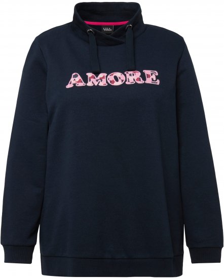 Ulla Popken Amore Sweatshirt Navy - φούτερ/Φούτερ με κουκούλα - 