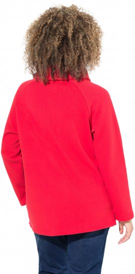 Ulla Popken Sparkling Candy Cane Graphic Sweatshirt Salsa - φούτερ/Φούτερ με κουκούλα - 