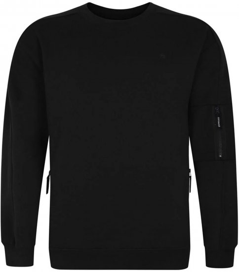 Espionage LW152 Sweatshirt Black - φούτερ/Φούτερ με κουκούλα - φούτερ/Φούτερ με κουκούλα ανδρικά μεγάλα μεγέθη 