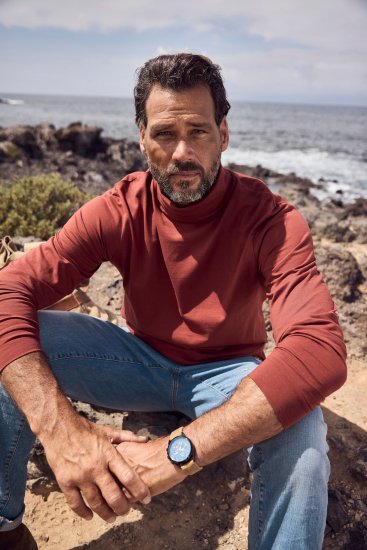 JP1880 Turtleneck Sweatshirt Red - φούτερ/Φούτερ με κουκούλα - φούτερ/Φούτερ με κουκούλα ανδρικά μεγάλα μεγέθη 