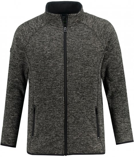 JAY-PI Knitted Fleece Jacket Gray - Μπουφάν - Aνδρικά μπουφαν μεγάλα μεγέθη