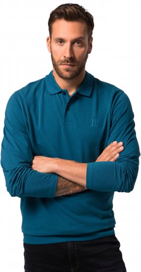 JP1880 Polo Shirt Long Sleeve Blue - Πόλο μπλουζάκια - Aνδρικά μπλουζακια πολο μεγάλα μεγέθη