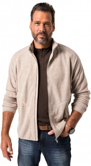 JP1880 Fleece Jacket Stand-up Collar Dusty Pink - Αθλητικά ρούχα & Outdoor - Aθλητικα ρούχα μεγάλα μεγέθη ανδρικά