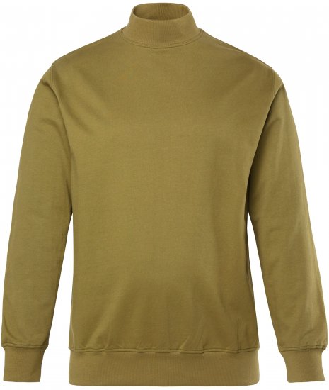 JP1880 Sweatshirt Stand-up Collar Smooth Fabric Dark Olive - φούτερ/Φούτερ με κουκούλα - φούτερ/Φούτερ με κουκούλα ανδρικά μεγάλα μεγέθη 