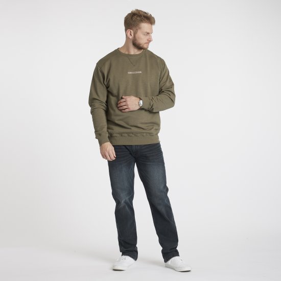 North Latitude Denim Logo Sweatshirt Dusty Olive Green TALL - TALL Φούτερ - TALL Φούτερ & Hoodies για Ψηλούς
