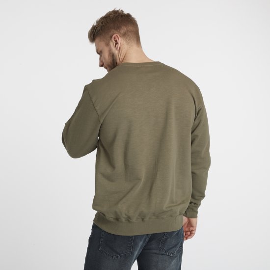 North Latitude Denim Logo Sweatshirt Dusty Olive Green TALL - TALL Φούτερ - TALL Φούτερ & Hoodies για Ψηλούς