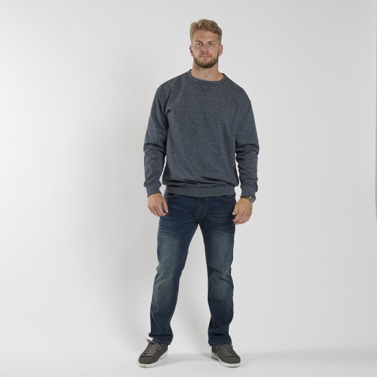 North Latitude O-Neck Sweatshirt Blue Melange TALL - TALL Φούτερ - 